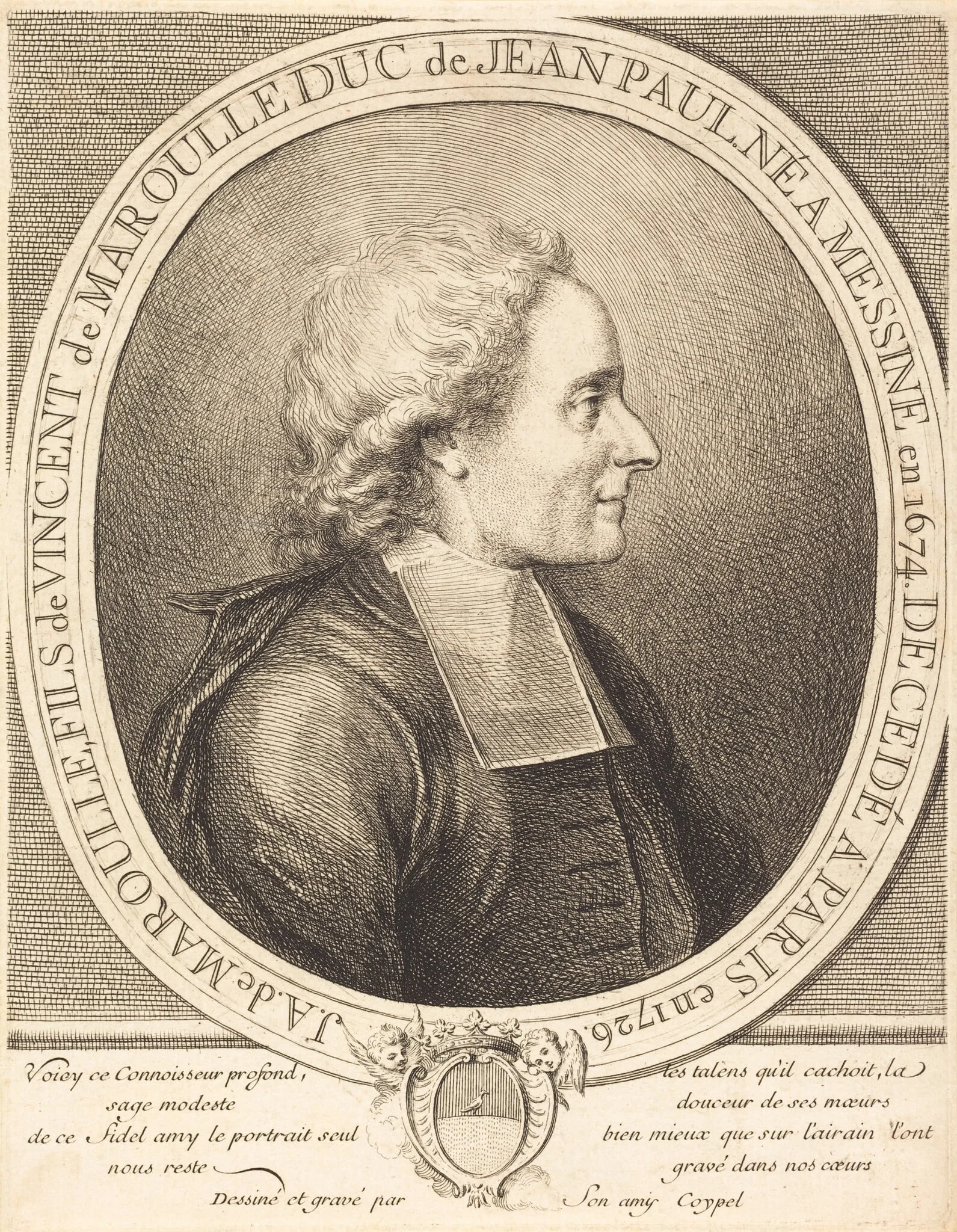 L'Abbe Jean-Antoine de Maroulle, detail