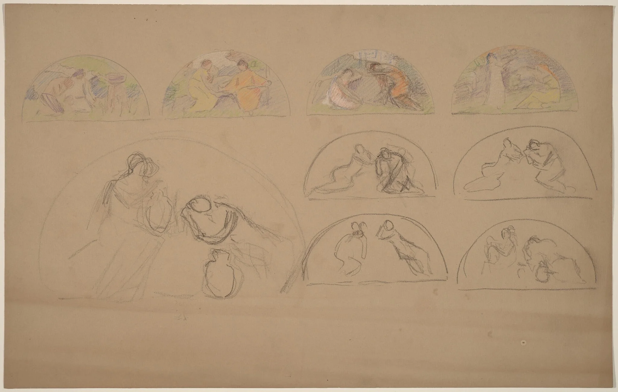 Studies for Lunettes, detail