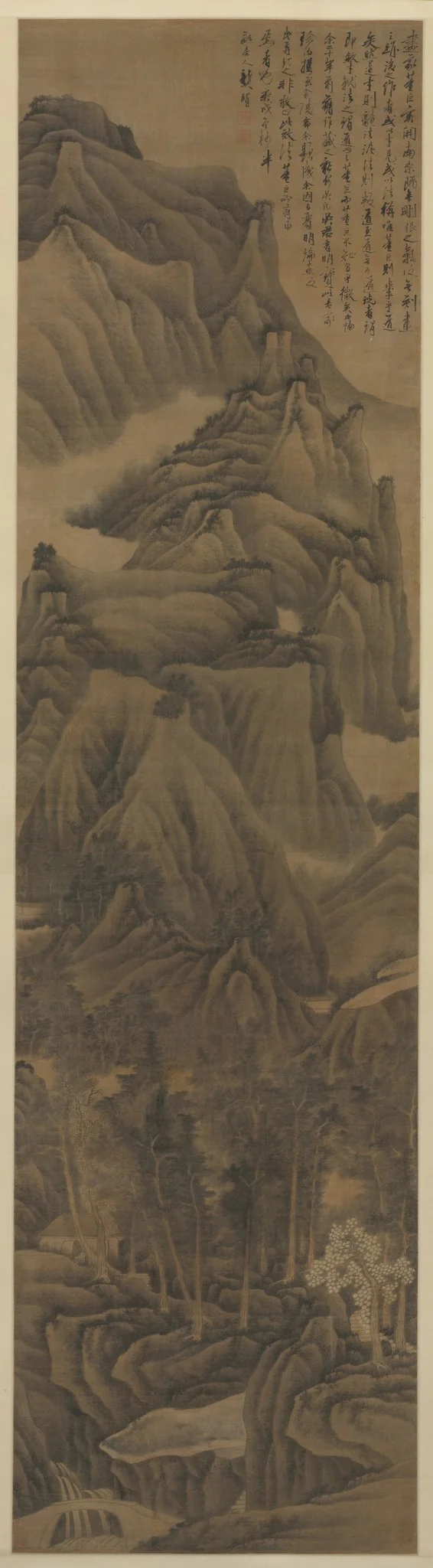 Landscape in the Style of Dong Yuan and Juran, detail