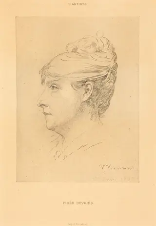 Fidès Devriès, by Léon Bonnat, ink, 1887