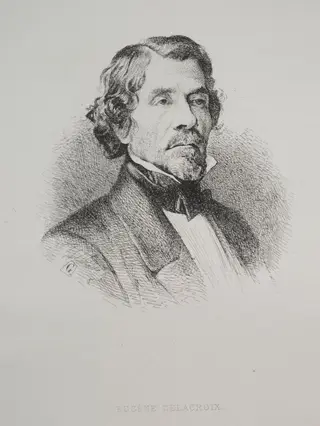 Eugène Delacroix, by Jean Francois Gigoux, 1804