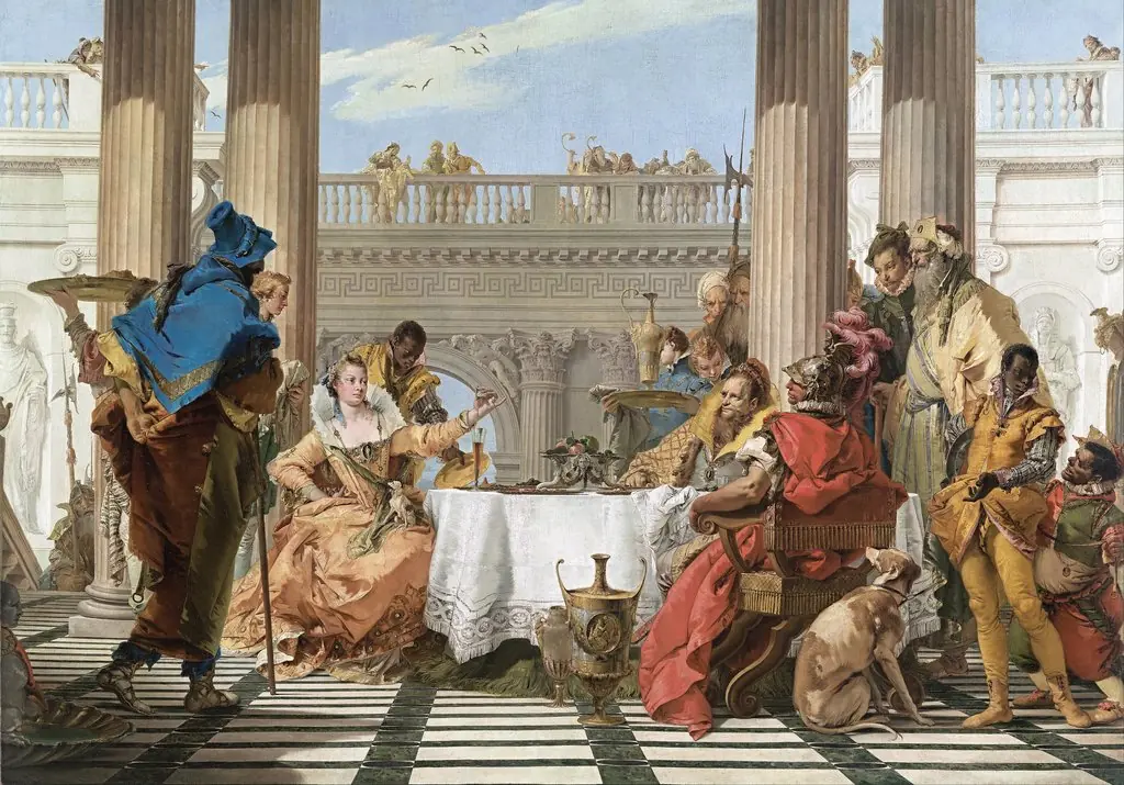 The Banquet of Cleopatra, by Giovanni Battista Tiepolo, oil, 1743