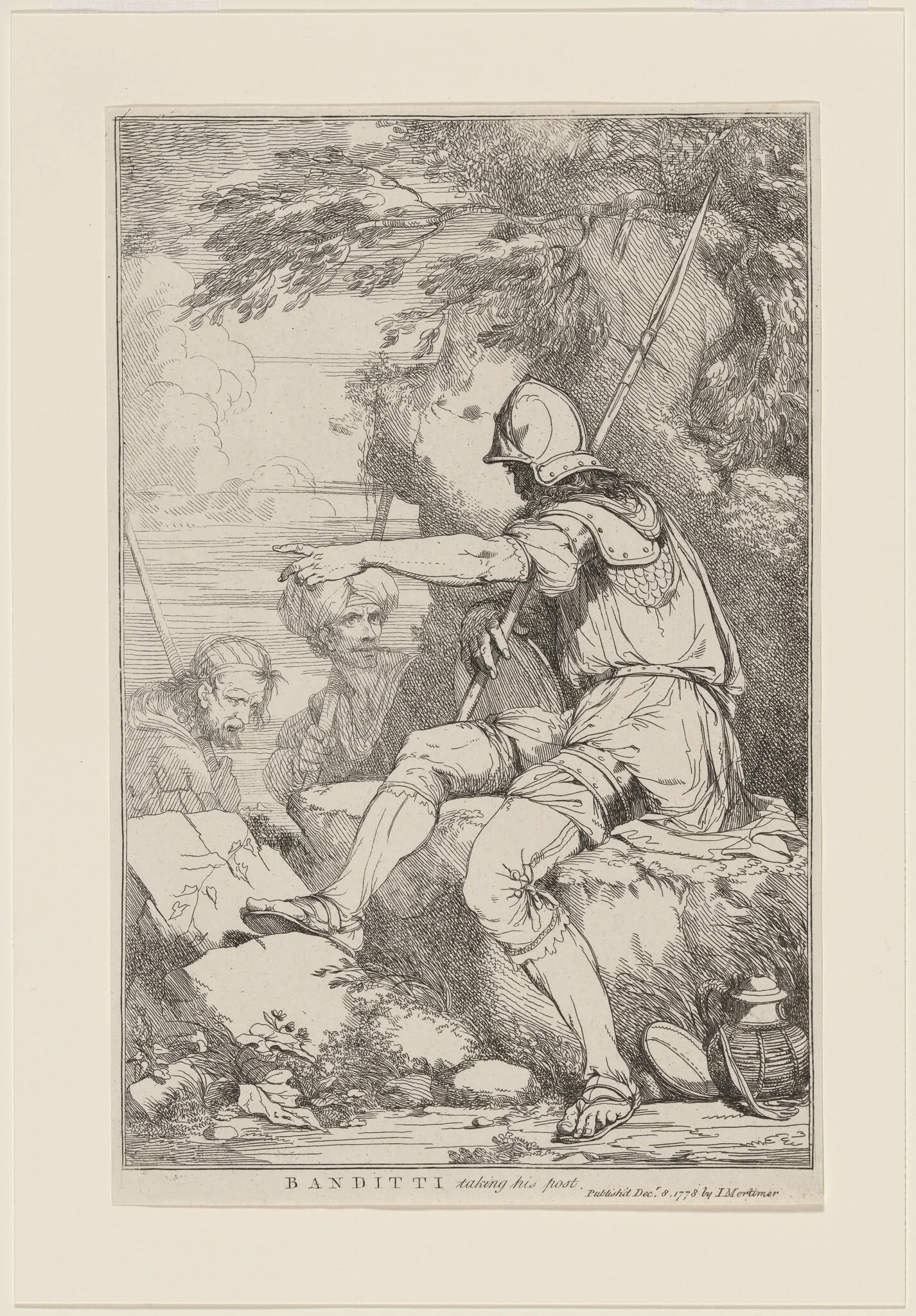 Banditti Taking His Post, detail