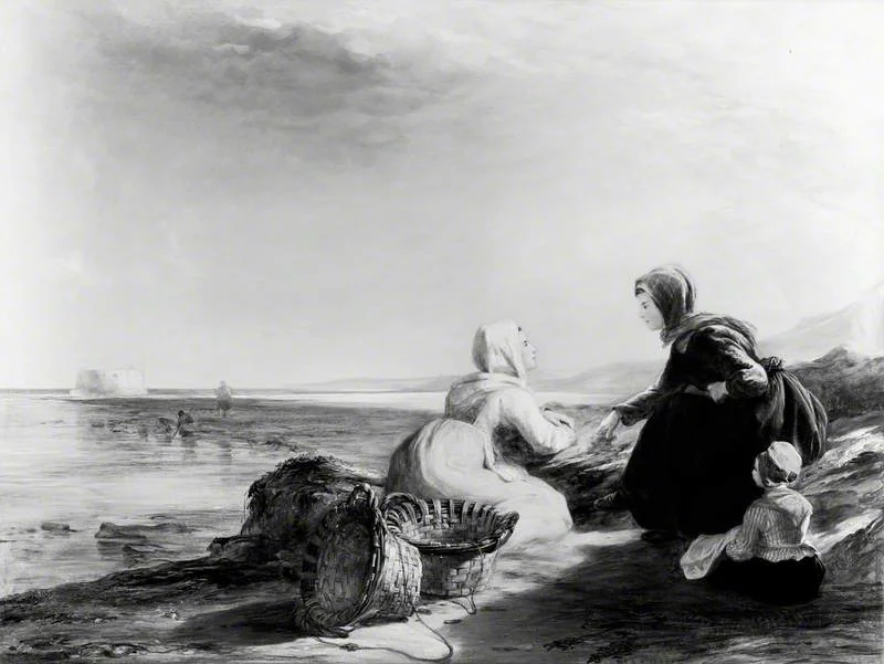 Fisherwomen on the Coast near Boulogne, detail
