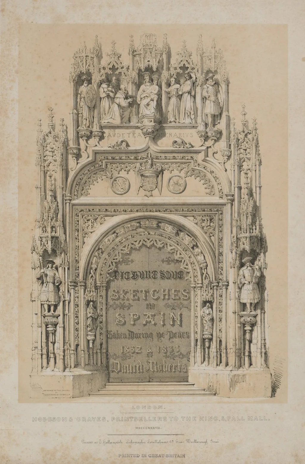 Picturesque Sketches in Spain: Title Page, by Thomas Allom, 1837