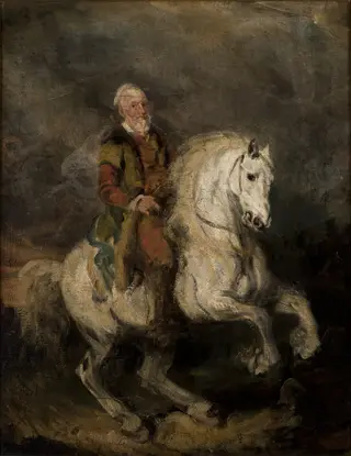 Hetman Stefan Czarniecki on Horseback, by Piotr Michałowski, oil, 1837
