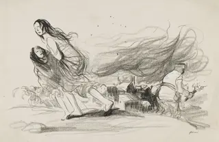 "They Are Burning Everything - They must be about to Retreat", by Jean-Louis Forain, 1919