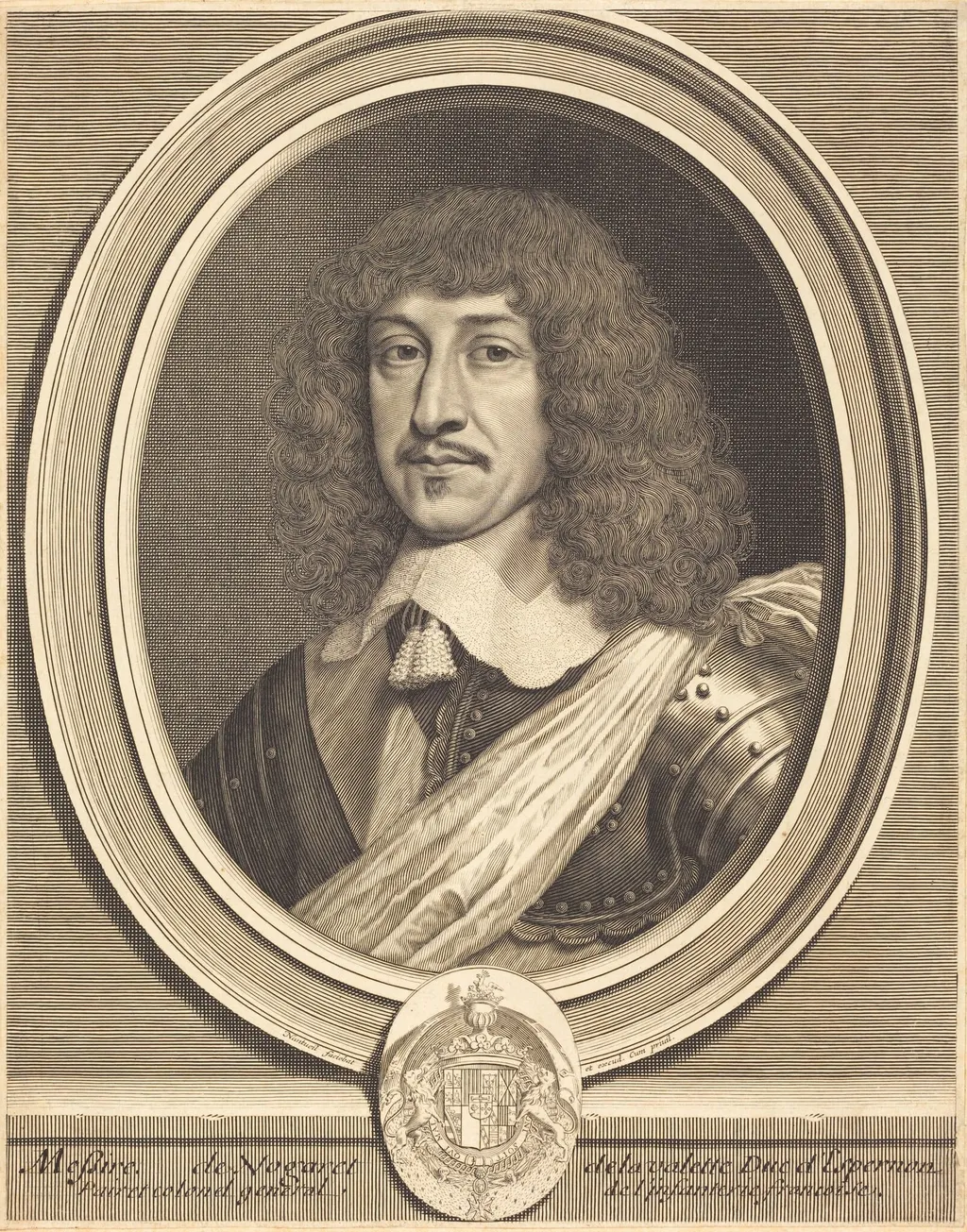 Bernard, Duc d'Epernon, by Robert Nanteuil, ink, 1650
