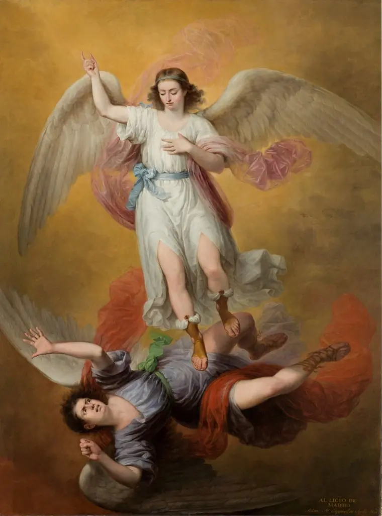 The Fall of Lucifer, by Antonio María Esquivel, oil, 1840