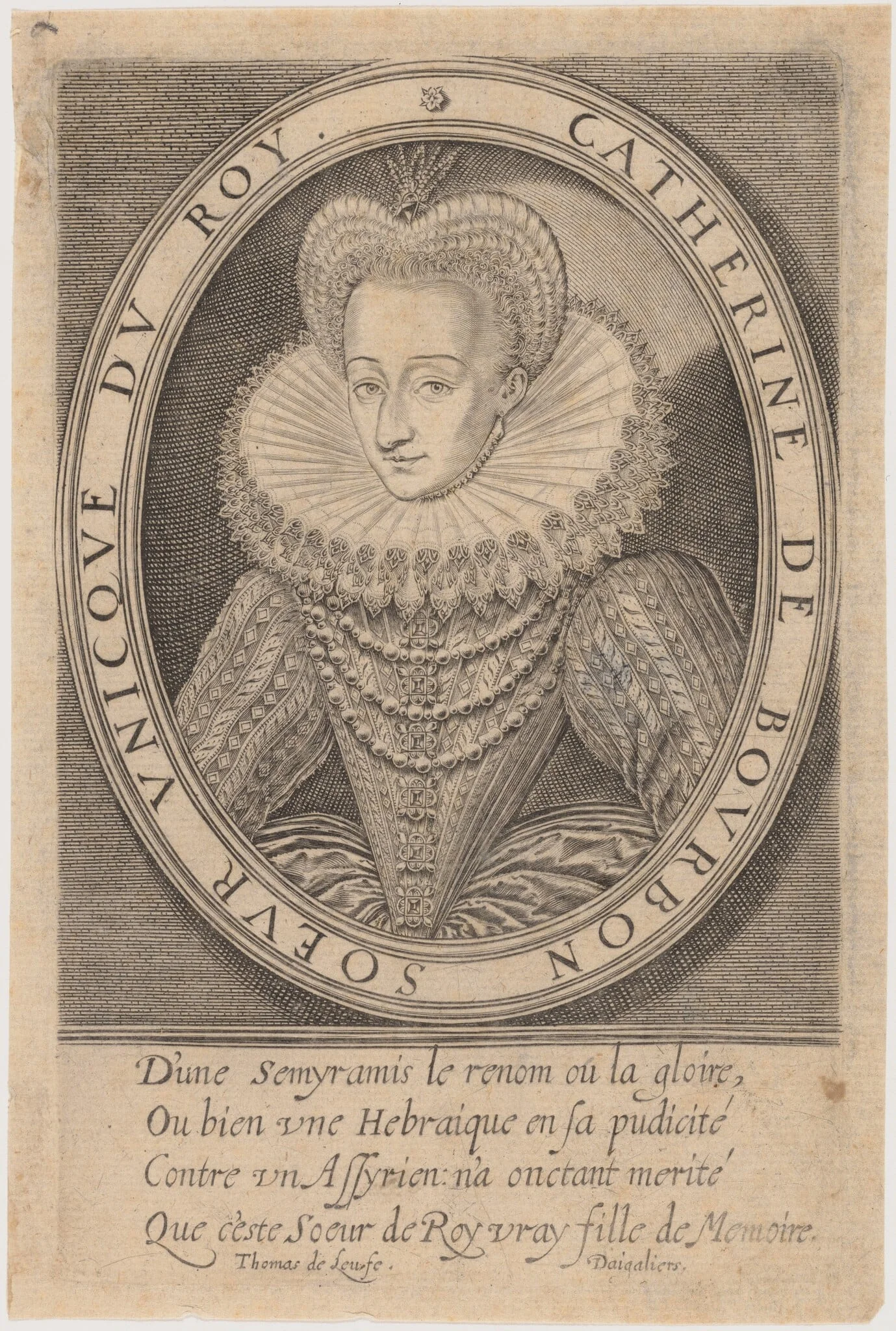 Catherine of Bourbon, Sister of Henry IV, detail