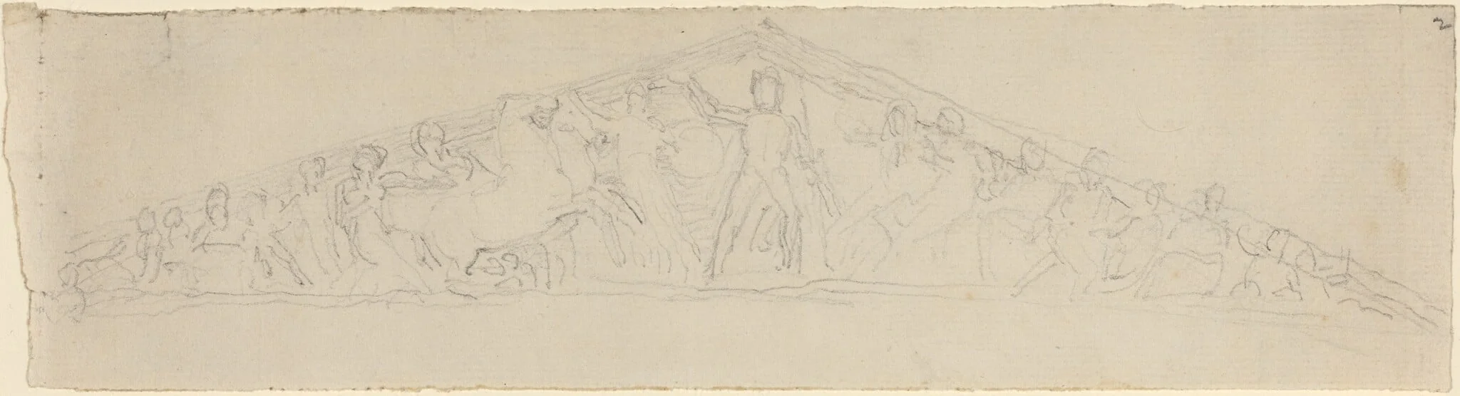 Study for Reconstruction of West Pediment of the Parthenon, detail