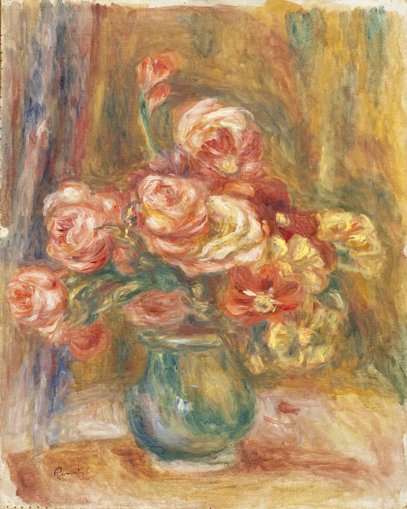Vase of Roses, detail