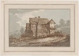 A Rustic House with a Tottering Wood Fence, by Joseph Constantine Stadler, ink, 1792