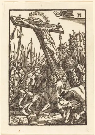 Raising of the Cross, by Albrecht Altdorfer, ink, 1513