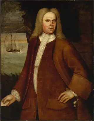 Portrait of Ebenezer Coffin, by Nehemiah Partridge, oil, 1716