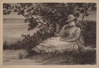 Revery, by William Saint John Harper, ink, 1888