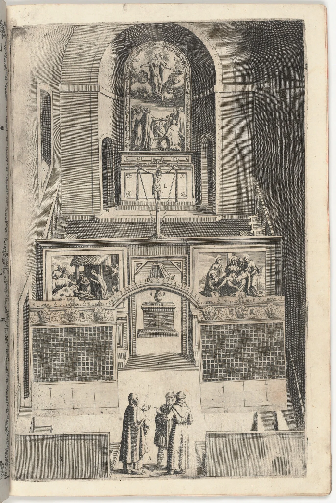 Interior of the Minor Church (Interno della chiesa minore) [plate F], detail