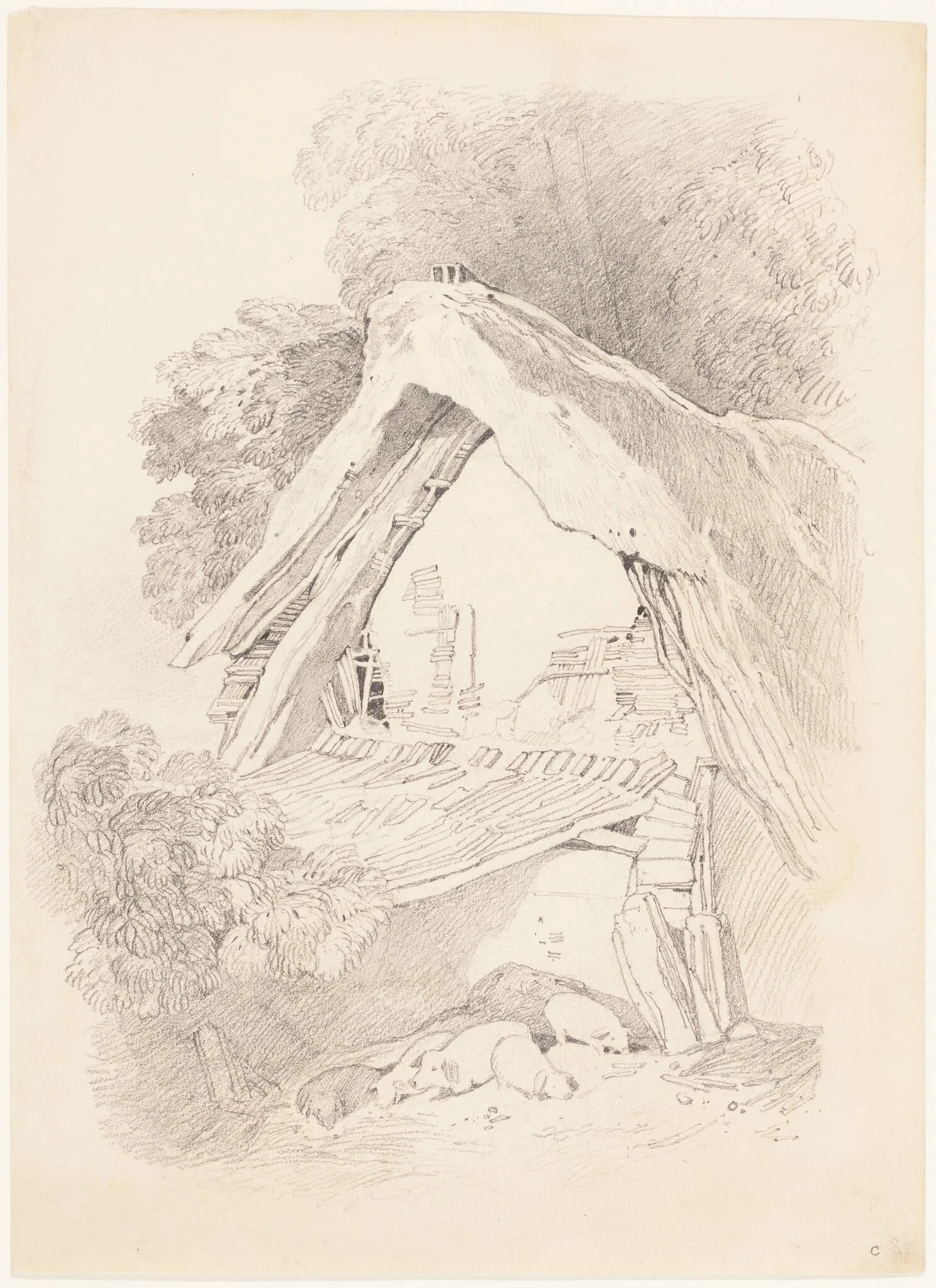 Cottage at Diss, detail