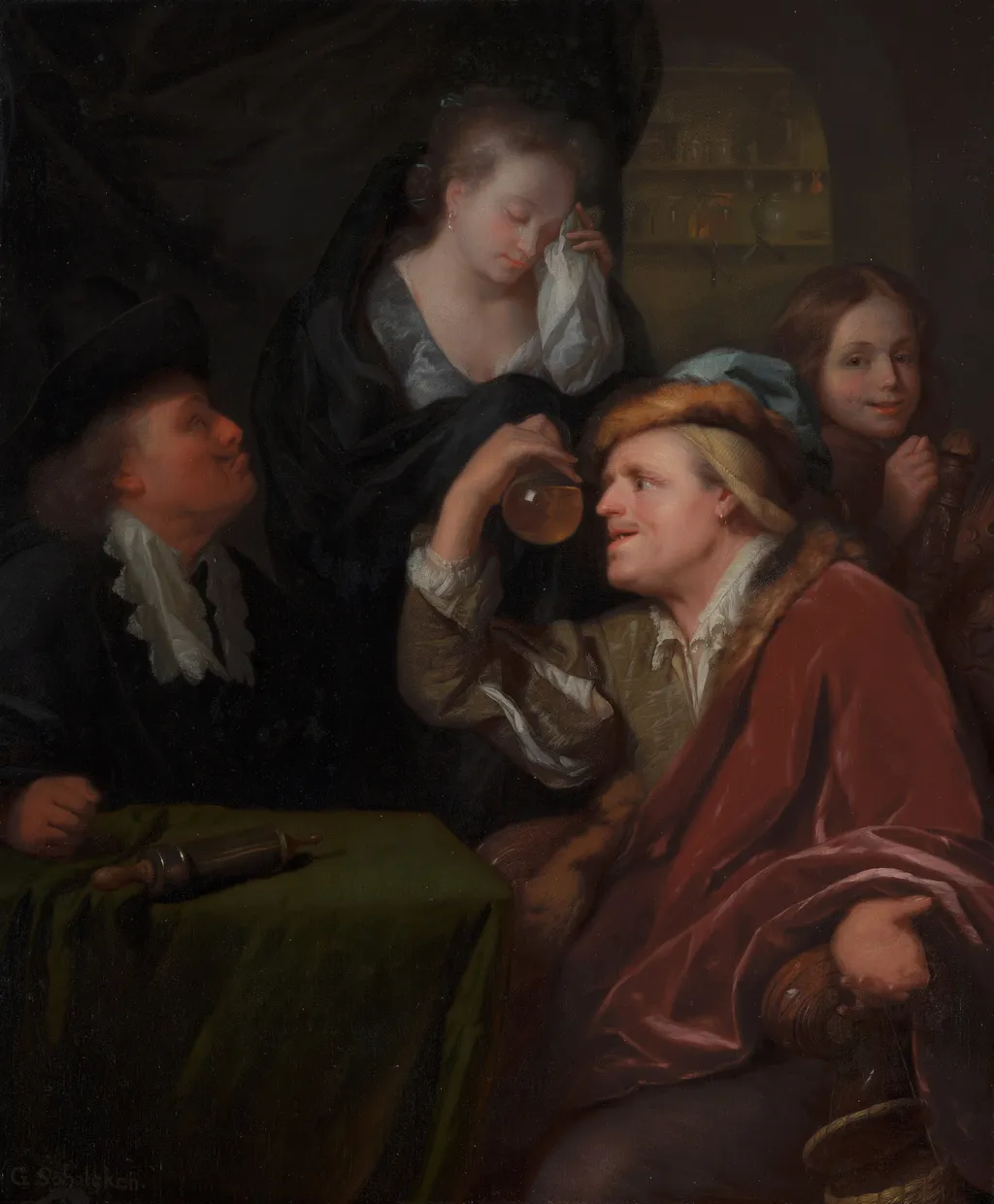 The Medical Examination, by Godfried Schalcken, oil, 1690