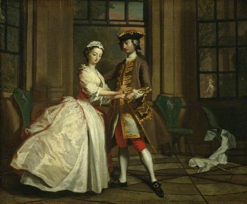 Pamela and Mr B. in the summer house, detail