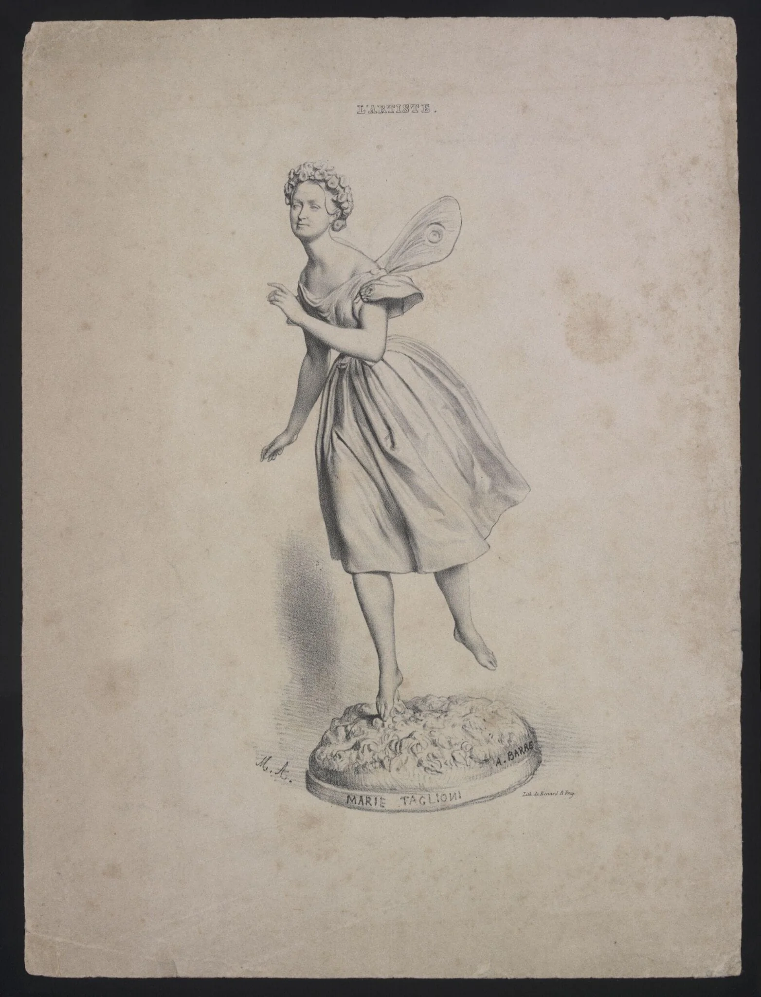 'L'Artiste. Marie Taglioni', detail