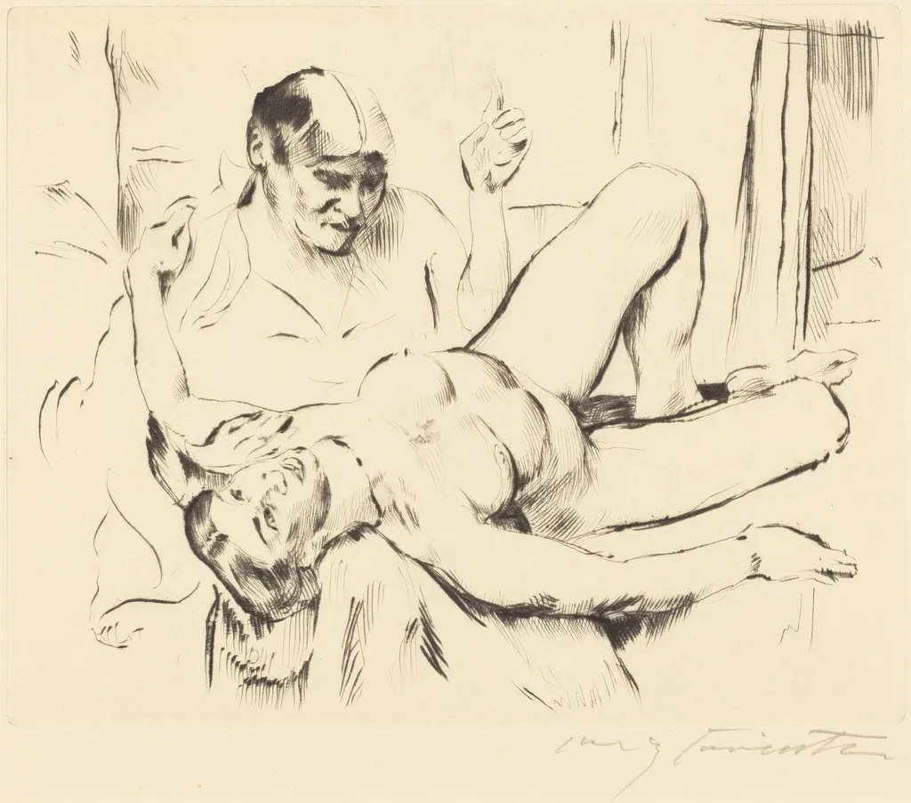 Weissagung (Prophecy), by Lovis Corinth, ink, 1914