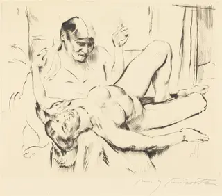 Weissagung (Prophecy), by Lovis Corinth, ink, 1914