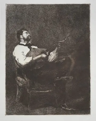 Guitar Player, by François Bonvin, 1861