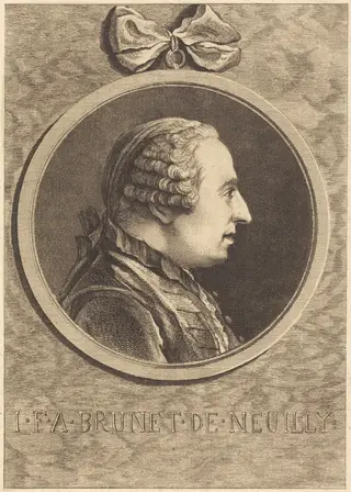 I.F.A. Brunet de Neuilly, by Charles-Nicolas Cochin II, ink, 1752
