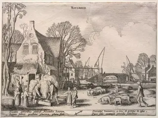 The Twelve Months: November, by Velde, Jan van de, II, 1613