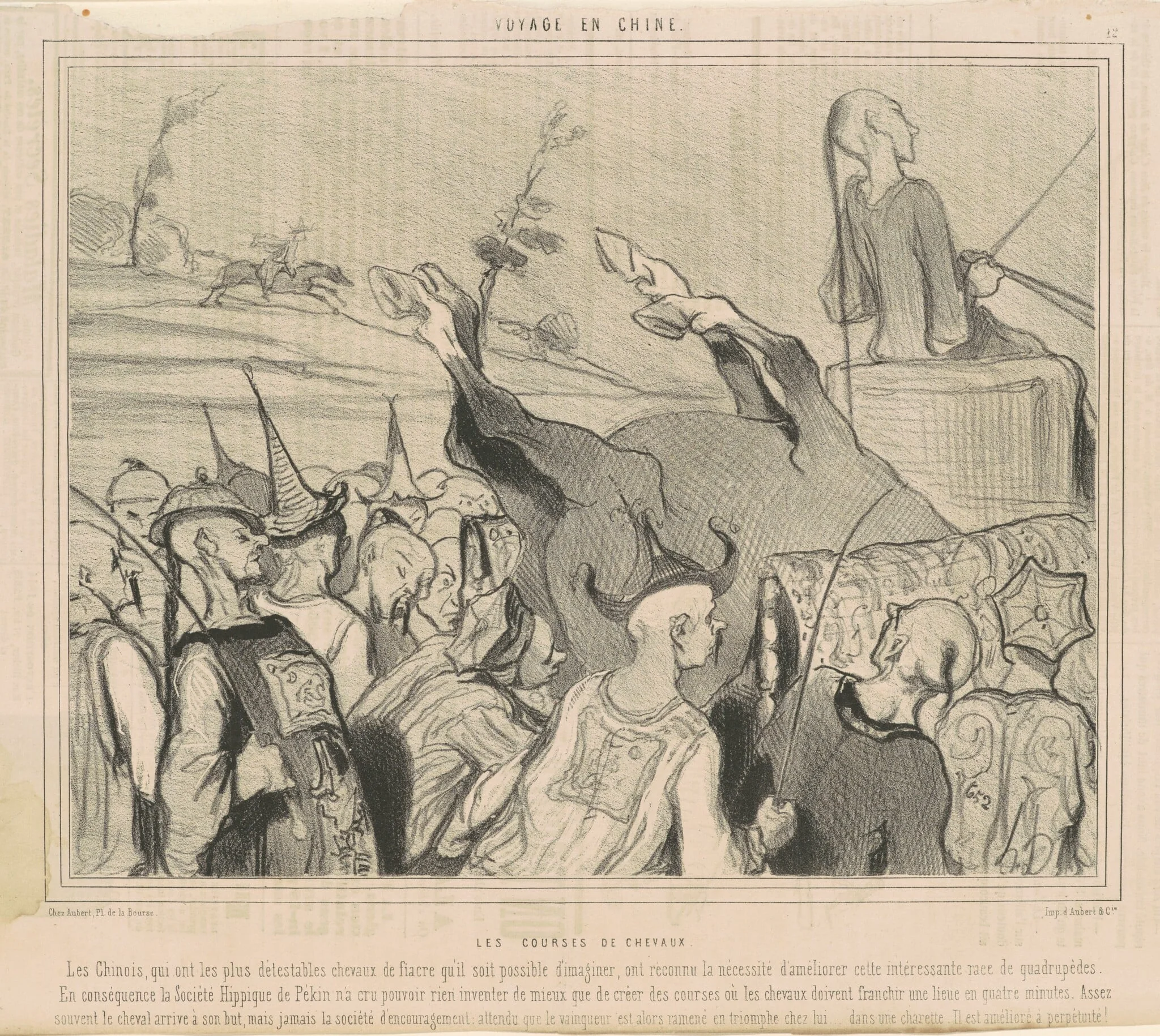 Les courses de chevaux, detail