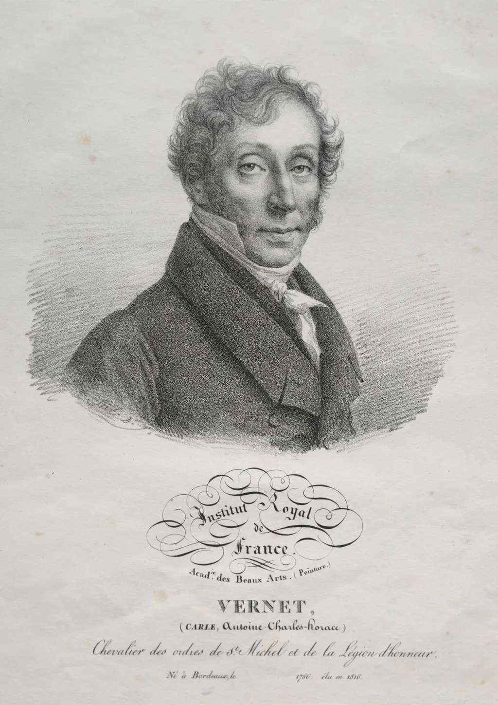 Carl Vernet, by Julien Léopold Boilly, 1825