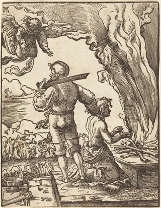 Abraham's Sacrifice, by Albrecht Altdorfer, ink, 1520
