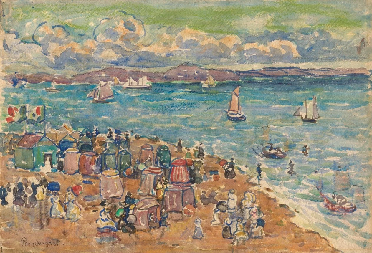 Beach Scene, St. Malo, detail