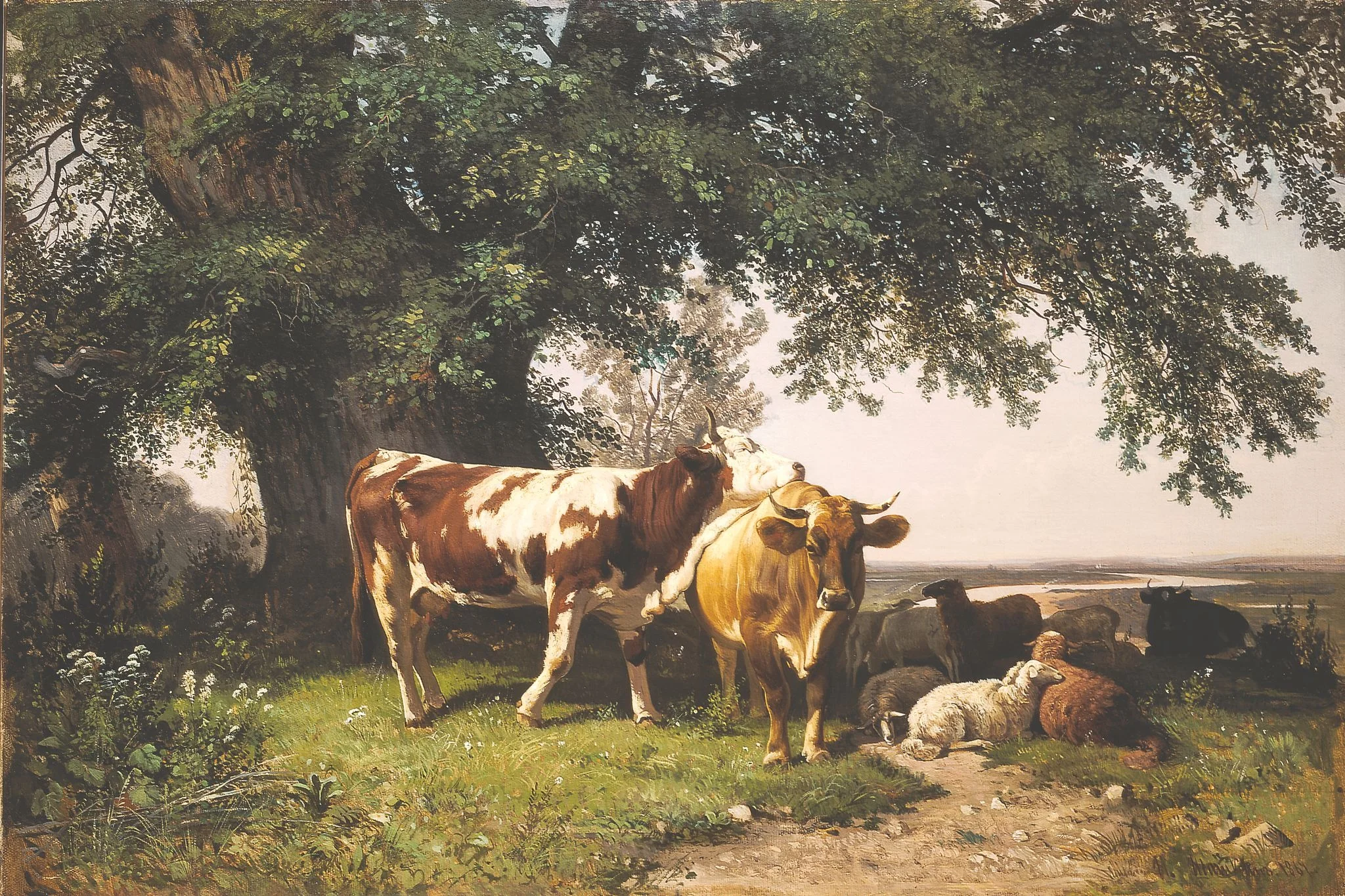 Herd under the Trees, detail