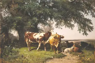 Herd under the Trees, by Ivan Shishkin, oil, 1864