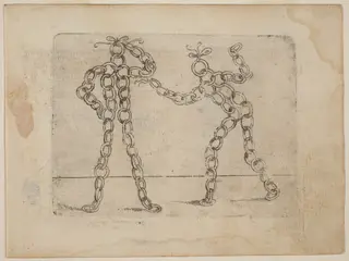 From "Bizzarie di varie Figure", by Giovanni Battista Bracelli, ink, 1624