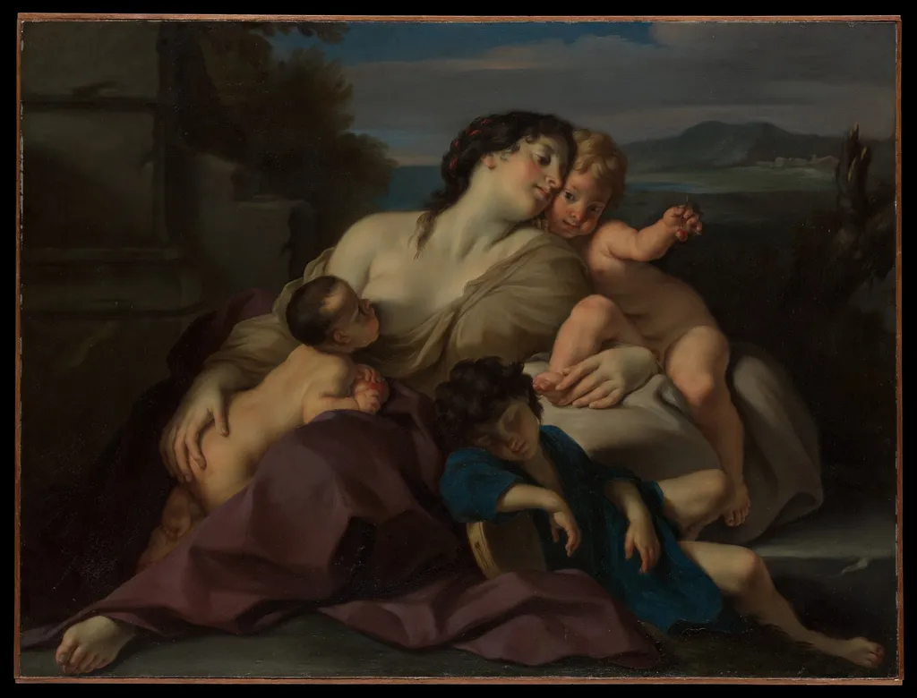 Charity, by Carlo Cignani, oil, 1690