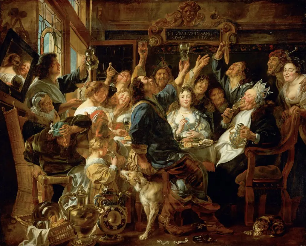 The Bean King, by Jacob Jordaens, oil, 1640