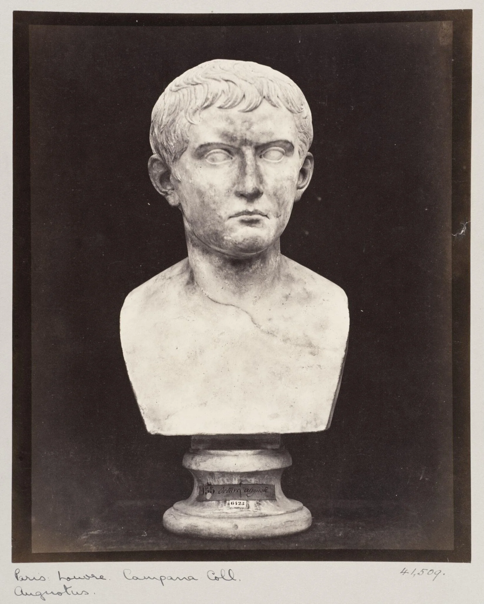 Marble Bust of the Emperor Octavius Augustus, detail