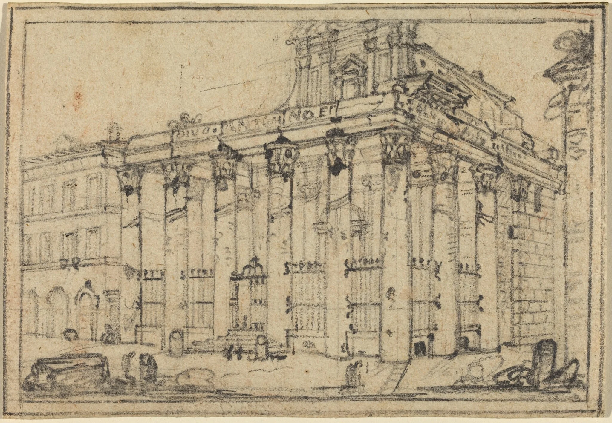 The Temple of Antoninus and Faustina, detail