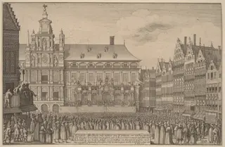 The Peace of Munster, by Wenceslaus Hollar, ink, 1641
