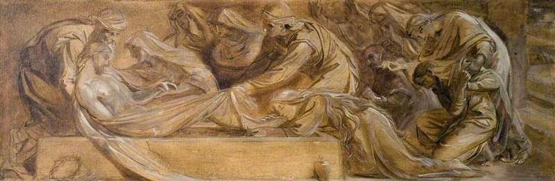 The Entombment (study for the painting in the Chapel of the Ascension, Bayswater Road), detail
