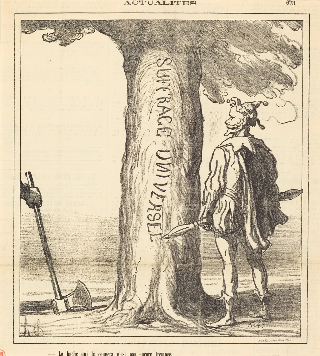 La hache qui le coupera n'est pas encore trempée, by Honoré Daumier, 1871