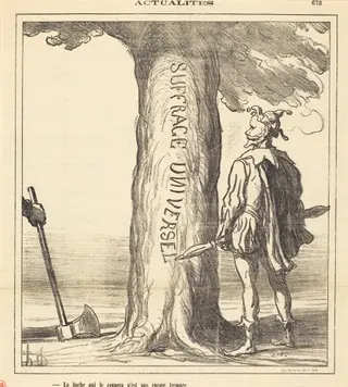 La hache qui le coupera n'est pas encore trempée, by Honoré Daumier, 1871