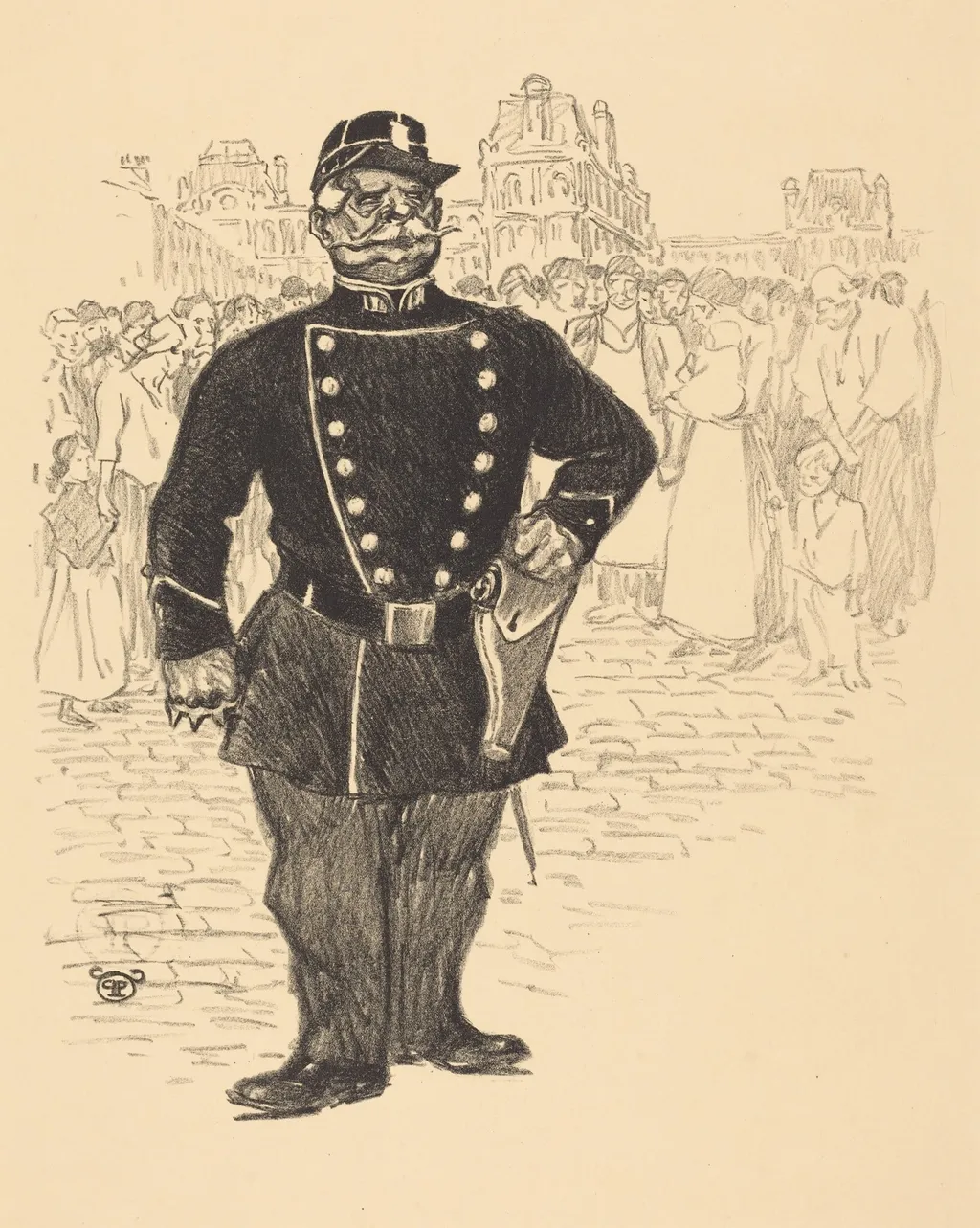 Peace in the Streets, by Théophile Alexandre Steinlen, ink, 1891