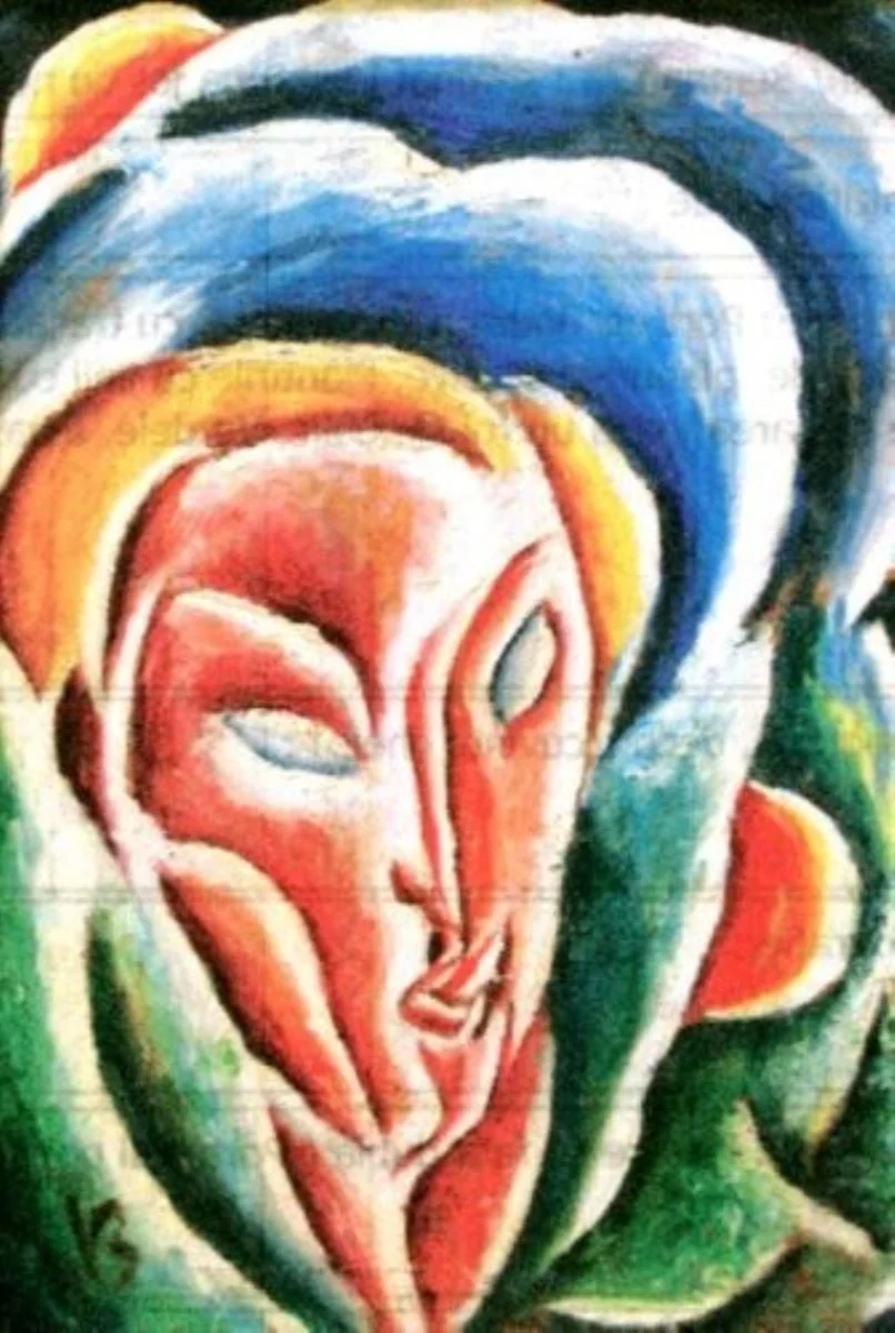 Portretul lui X (față); Portretul lui Ilarie Voronca (verso), detail