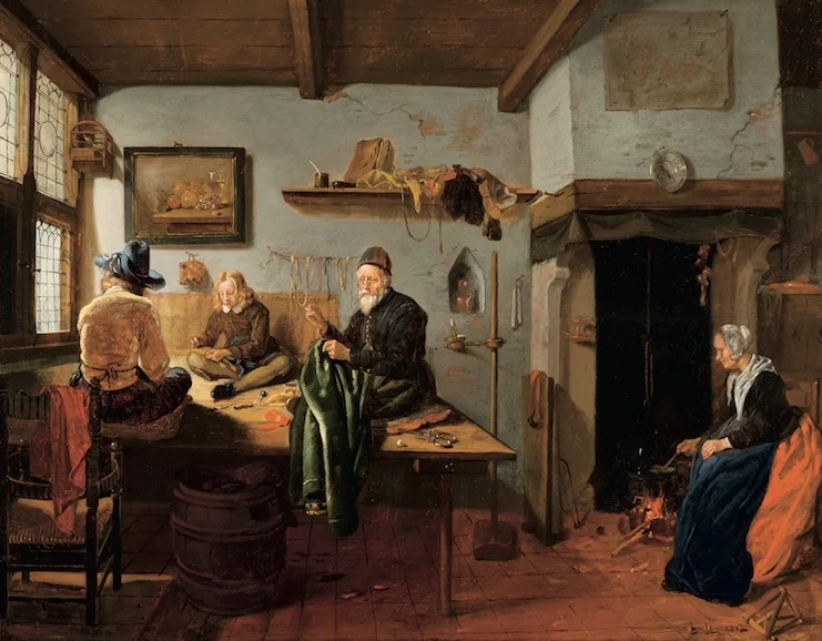 Interior of a Tailor's Workshop, detail