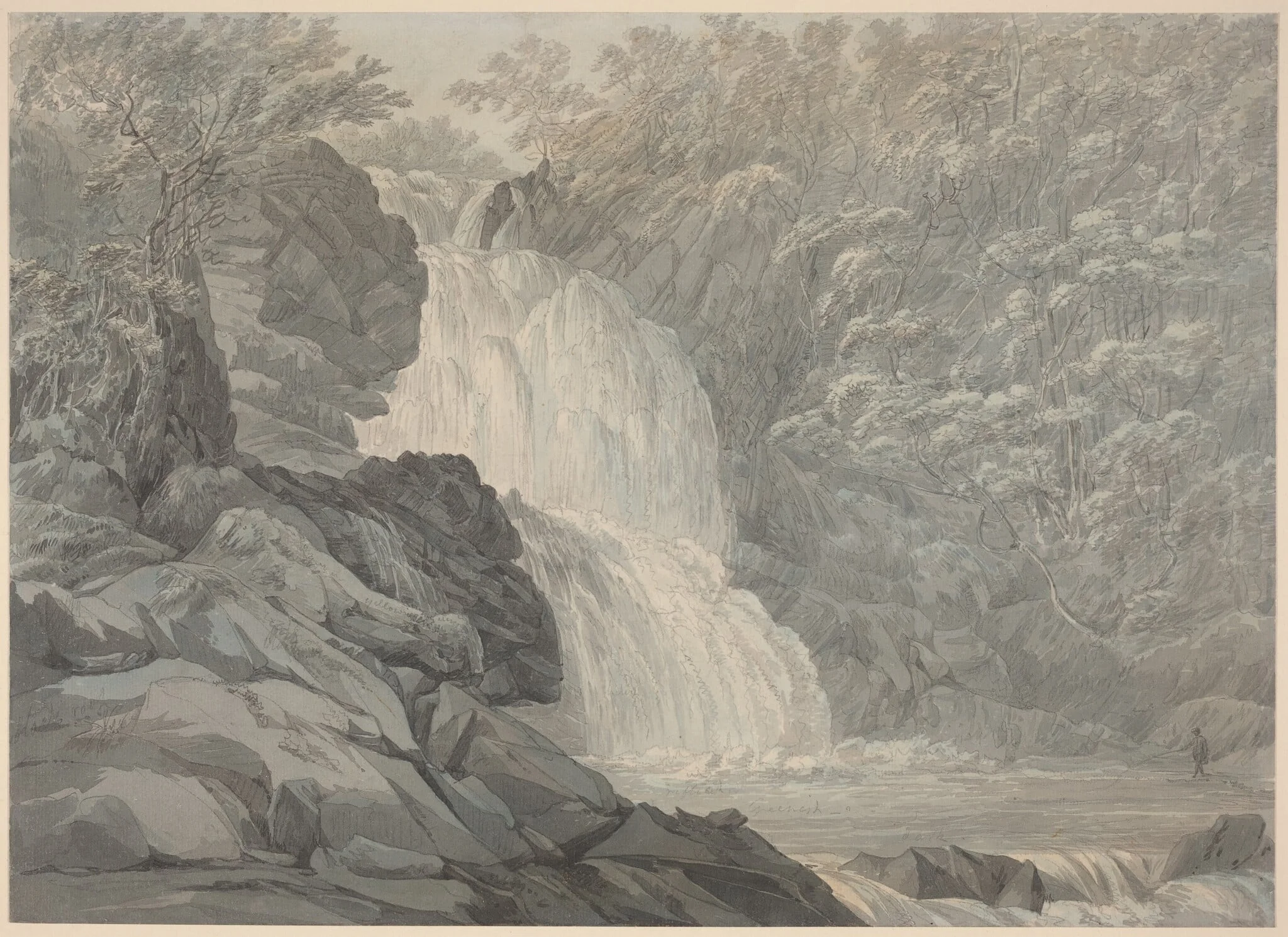 Mawddach Falls near Dolgelly, detail