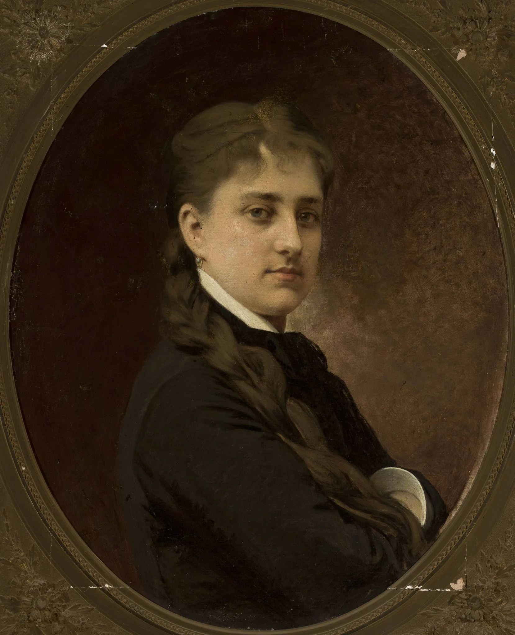 Portrait of Mrs. Śmiarowska, detail